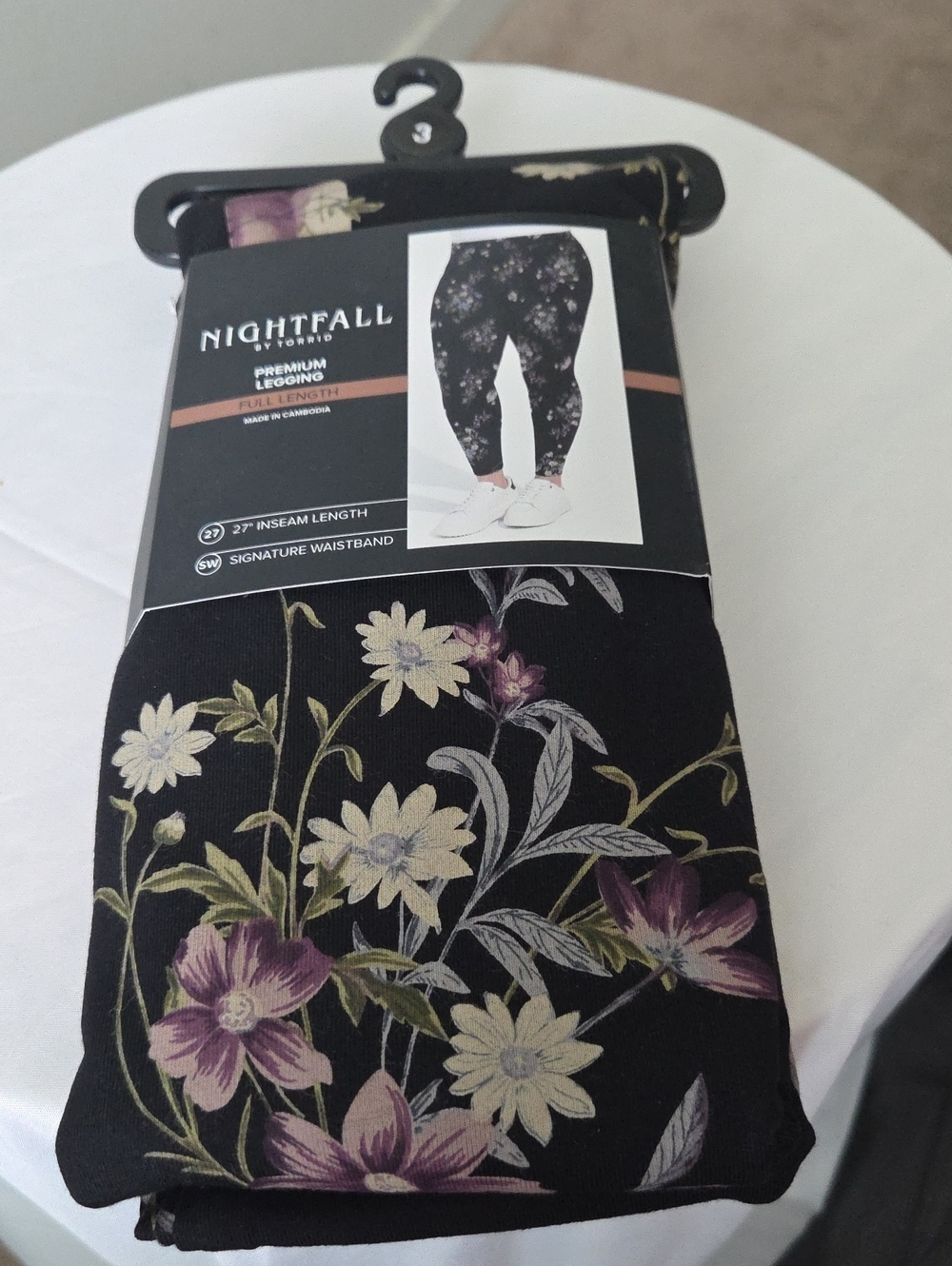 Torrid Nightfall Premium Crystal Daises Full Length Leggings Plus Size 3 3X